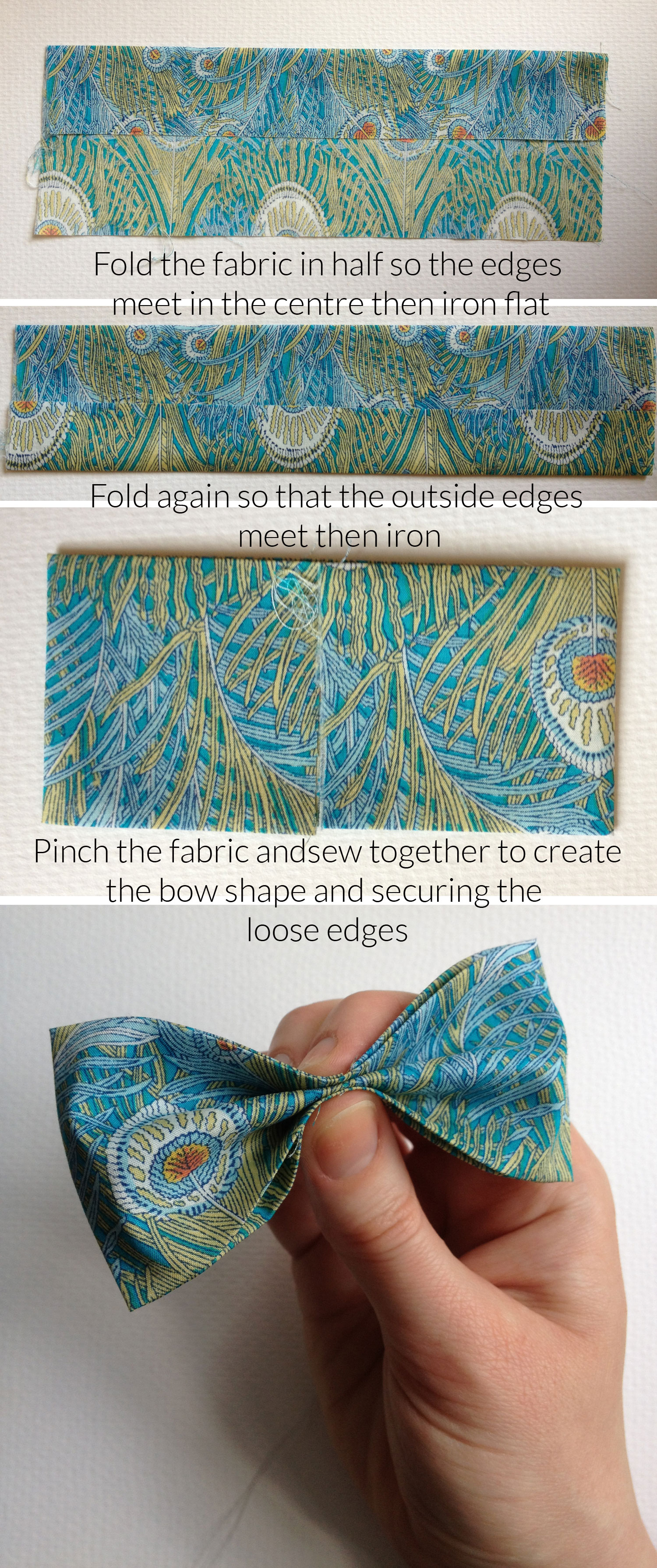 Folding-to-make-bow