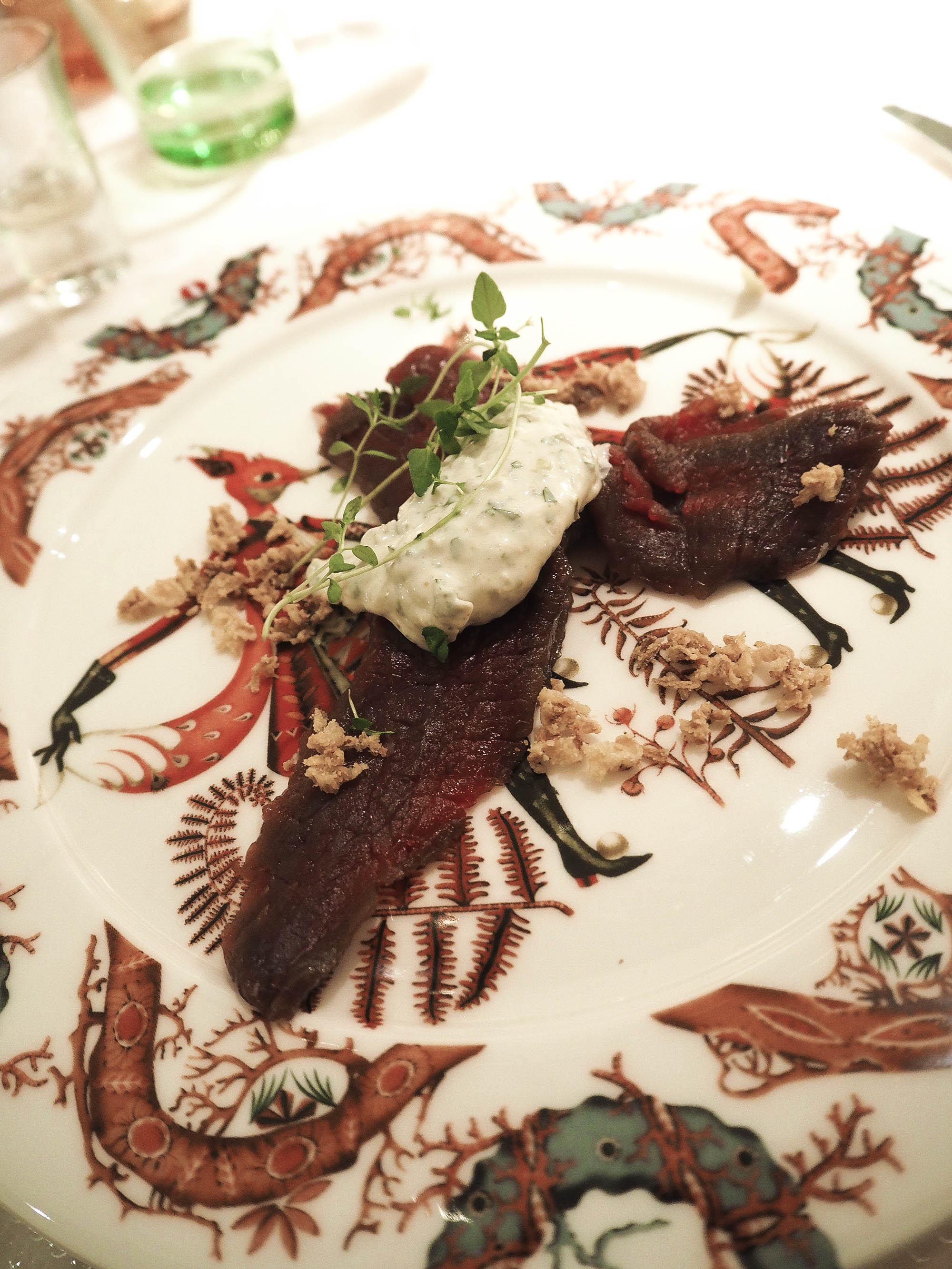 Cured wild venison with flavours of the Swedish forest