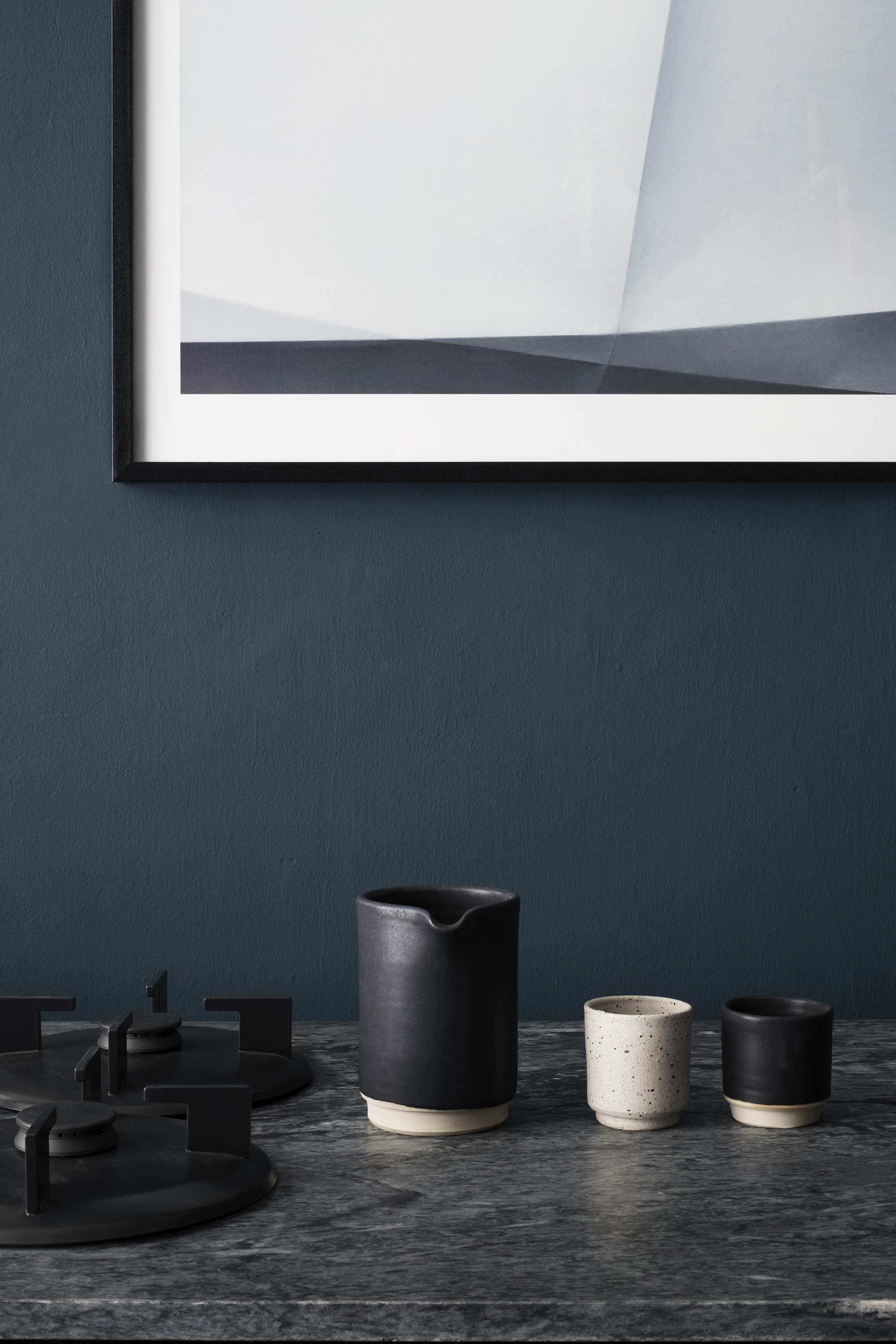 A Scandinavian blue kitchen