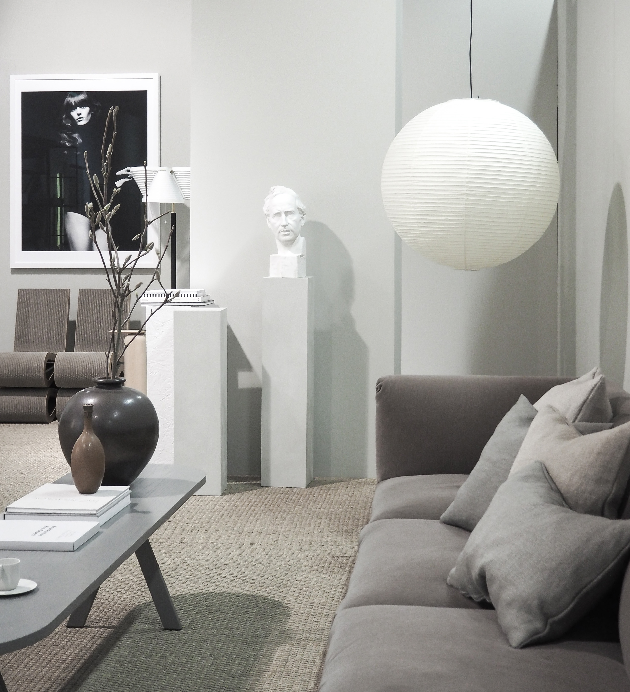 Minimalist living room, Lotta Agaton trend exhibition