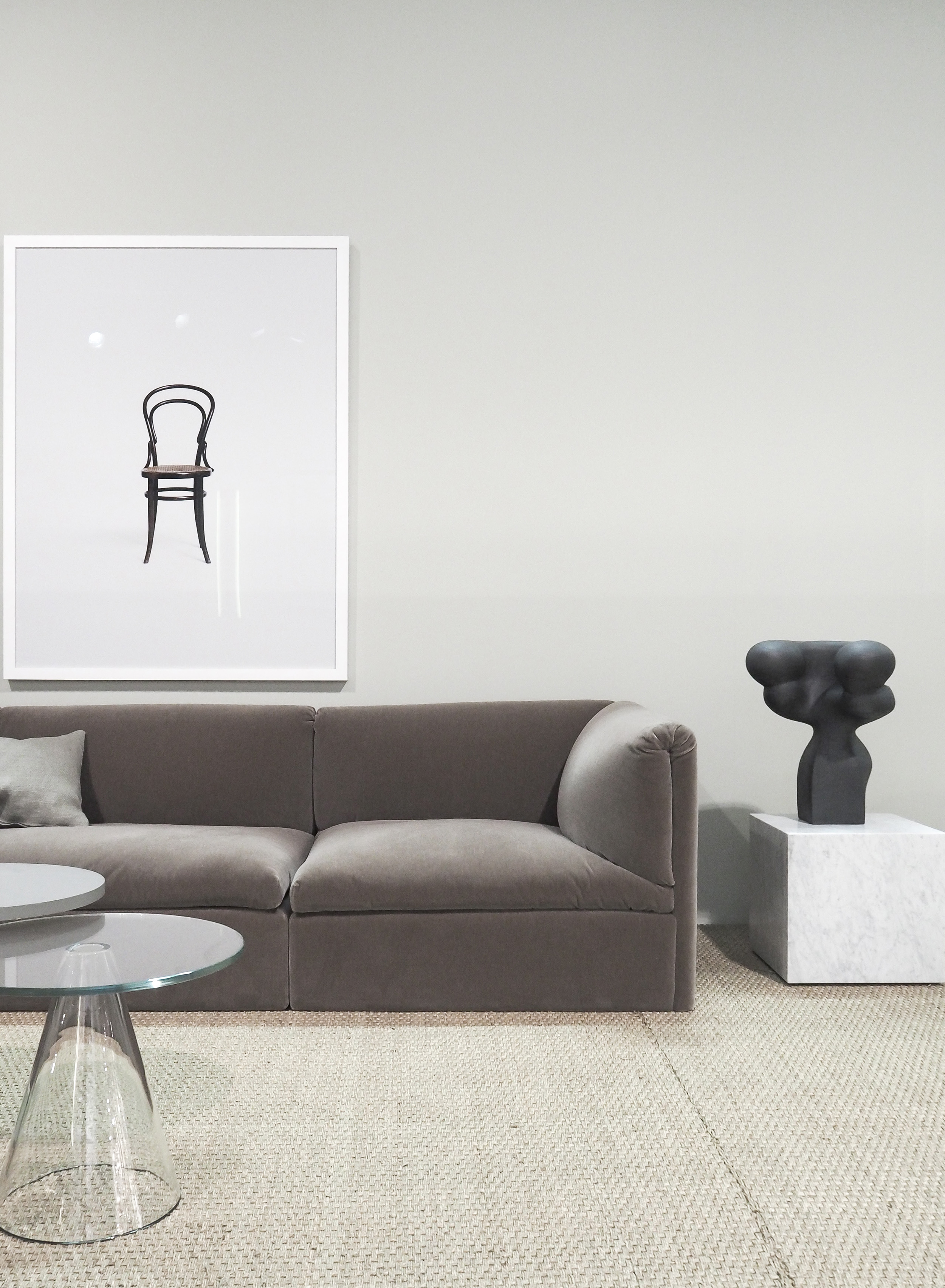 Minimalist living room, Lotta Agaton trends exhibition