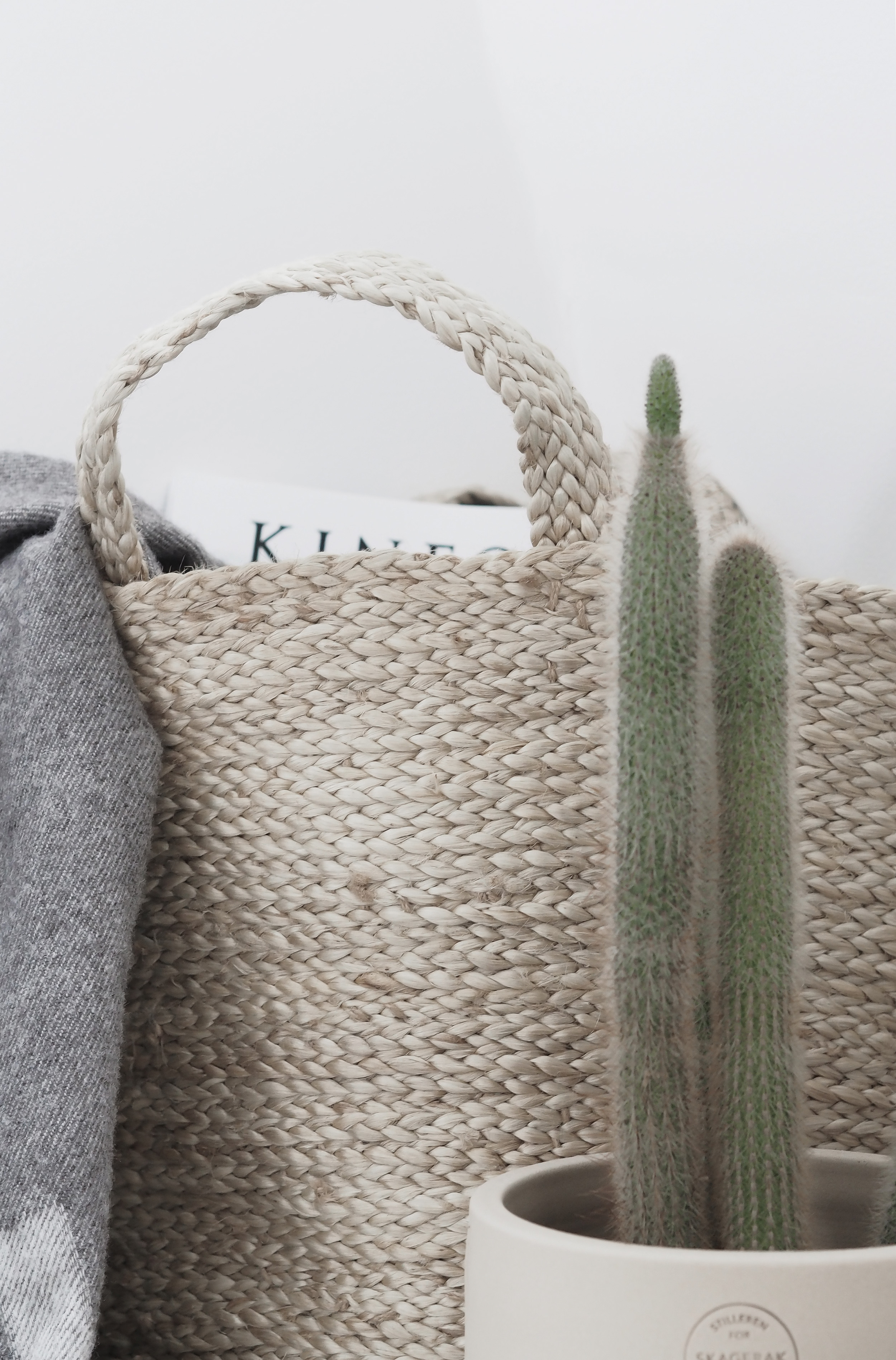 Natural neutrals. Scandi design, Woven baskets and cacti
