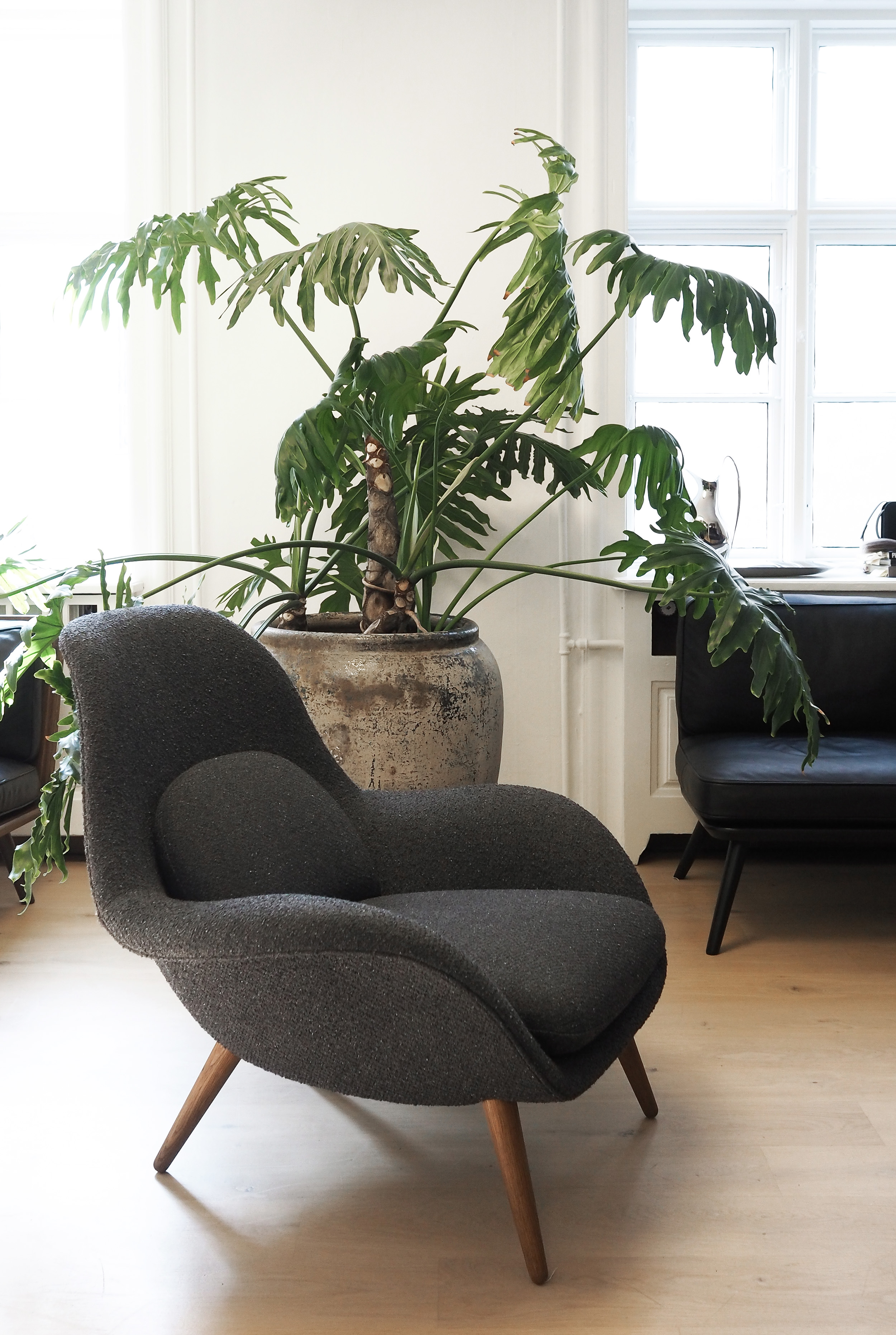 The Swoon Lounge Chair designed by Space Copenhagen for Fredericia. Danish Design