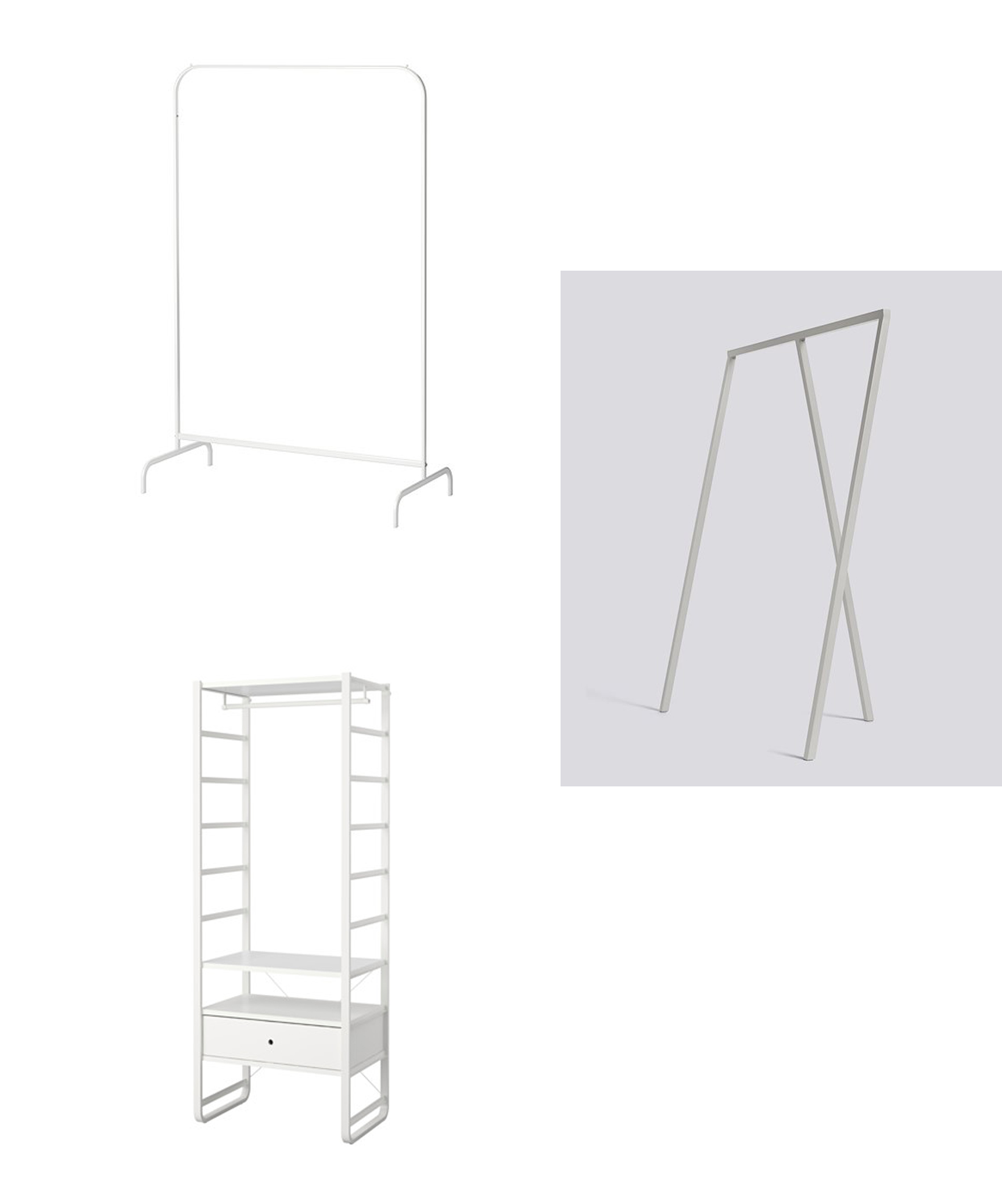 Scandinavian clothing rails