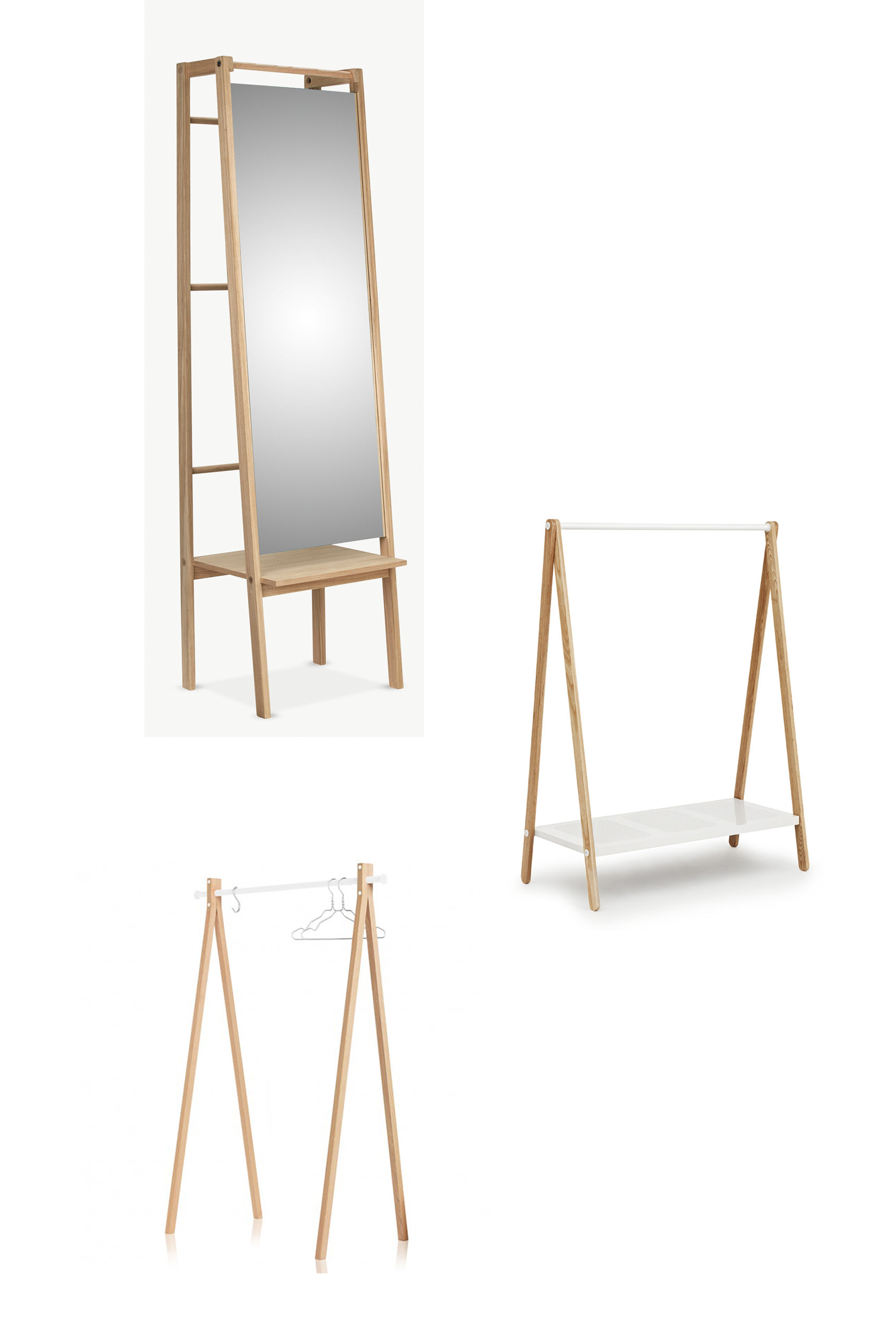 Scandinavian clothing rails