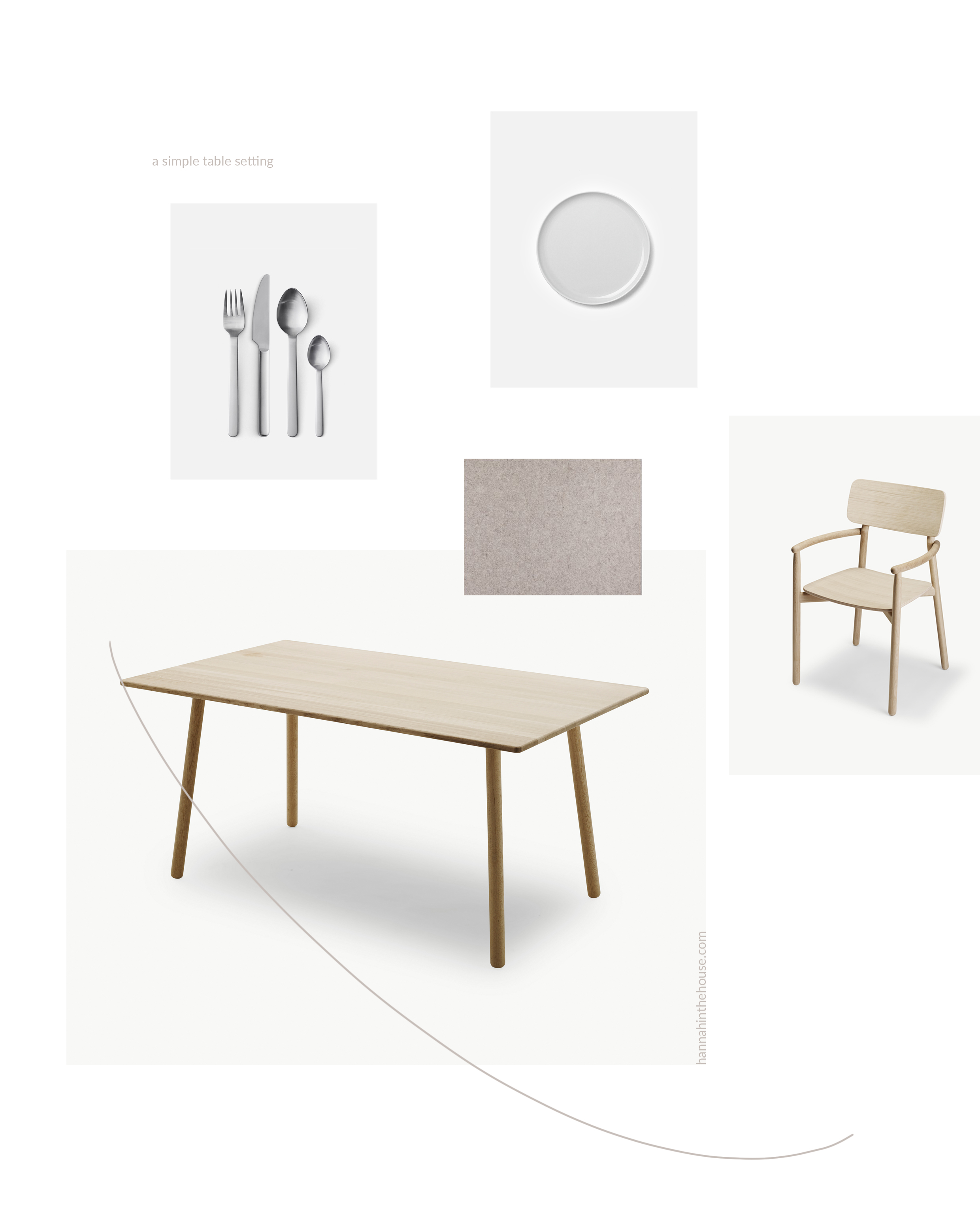 Simple Scandinavian table setting