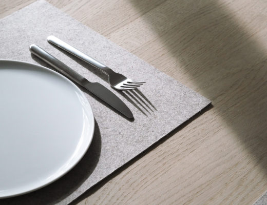 a simple Scandinavian table setting