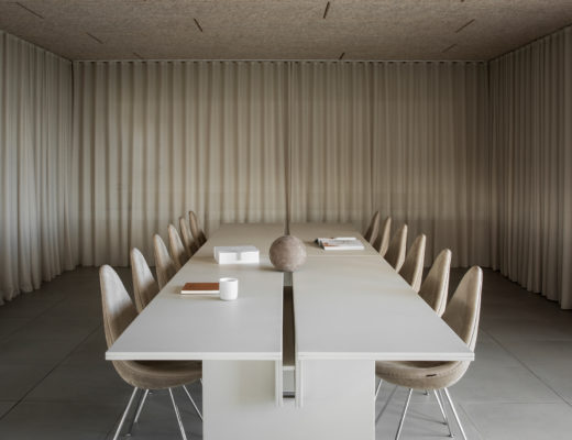 Soft minimalism interior at Sørensen Leather’s new HQ in Aarhus