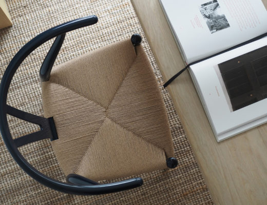 Hans J.Wegner's CH24 Wishbone chair goes blue for his 106th birthday